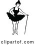 Vector Clip Art of Retro Dancing Ballerina 7 by Prawny Vintage