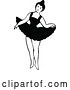 Vector Clip Art of Retro Dancing Ballerina 9 by Prawny Vintage