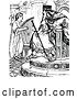Vector Clip Art of Retro David Playing a Harp for King Saul by Prawny Vintage