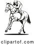 Vector Clip Art of Retro Derby Jockey Racing a Horse 1 by Patrimonio
