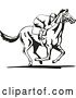 Vector Clip Art of Retro Derby Jockey Racing a Horse 3 by Patrimonio