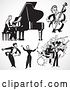 Vector Clip Art of Retro Digital Collage of Bands and Musicians by BestVector