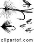 Vector Clip Art of Retro Digital Collage of Fly Fishing Hooks - 2 by BestVector