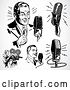 Vector Clip Art of Retro Digital Collage of Radio and Tv Men by BestVector