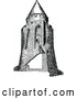 Vector Clip Art of Retro Donjon Keep Tower by Prawny Vintage