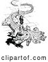 Vector Clip Art of Retro Dragon Slayer by Prawny Vintage