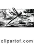 Vector Clip Art of Retro Dragonfly over a Pond by Prawny Vintage