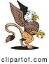 Vector Clip Art of Retro Eagle Griffin by Patrimonio