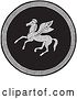 Vector Clip Art of Retro Emblazoned Greek Pegasus Shield by Picsburg