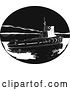 Vector Clip Art of Retro Engraved or Woodcut Styled River Tugboat in by Patrimonio