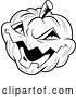 Vector Clip Art of Retro Evil Laughing Carved Halloween Jack O Lantern by Lawrence Christmas Illustration