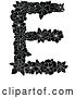 Vector Clip Art of Retro Floral Capital Letter E Design by Vector Tradition SM