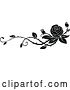 Vector Clip Art of Retro Floral Rose Vine Border Design Element by Vector Tradition SM