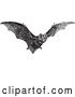 Vector Clip Art of Retro Flying Bat by BestVector