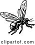 Vector Clip Art of Retro Flying Bee by Prawny Vintage
