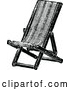 Vector Clip Art of Retro Folding Deck Chair by Prawny Vintage