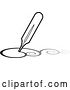 Vector Clip Art of Retro Fountain Pen Nib Drawing Swirls by Lal Perera