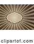 Vector Clip Art of Retro Frame over Grungy Brown and Tan Rays by KJ Pargeter