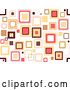 Vector Clip Art of Retro Funky Background of Scattered Squares on White by BNP Design Studio