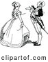 Vector Clip Art of Retro Gentleman and Lady Talking by Prawny Vintage