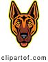 Vector Clip Art of Retro German Shepherd Dog Mascot by Patrimonio