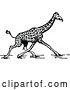 Vector Clip Art of Retro Giraffe Walking by Prawny Vintage