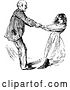 Vector Clip Art of Retro Girl and Grandfather Dancing by Prawny Vintage