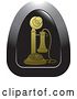 Vector Clip Art of Retro Gold Candlestick Telephone Icon by Lal Perera