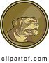 Vector Clip Art of Retro Gold Medallion of a Rottweiler Dog by Patrimonio
