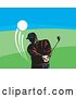 Vector Clip Art of Retro Golfer Guy Swinging by Patrimonio
