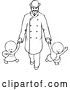 Vector Clip Art of Retro Goops KChildren Walking with a Guy by Prawny Vintage