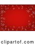 Vector Clip Art of Retro Gradient Red Background with Red and White Snowflakes by KJ Pargeter