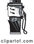 Vector Clip Art of Retro Grayscale Smashed Gas Station Pump by Patrimonio