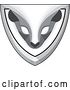 Vector Clip Art of Retro Grayscale Styled Skunk Head in a Shield by Patrimonio