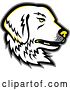 Vector Clip Art of Retro Great Pyrenees Dog Mascot by Patrimonio