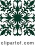 Vector Clip Art of Retro Green Square Ornate Flourish Design Element by Vector Tradition SM