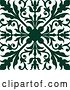 Vector Clip Art of Retro Green Square Ornate Flourish Design Element by Vector Tradition SM