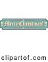 Vector Clip Art of Retro Green, Tan and Red Sign Reading Merry Christmas! by Andy Nortnik