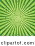 Vector Clip Art of Retro Grungy Green Ray Background by Pushkin