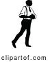 Vector Clip Art of Retro Guy Bowling 2 by Prawny Vintage
