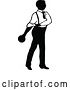Vector Clip Art of Retro Guy Bowling 6 by Prawny Vintage