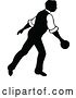 Vector Clip Art of Retro Guy Bowling 8 by Prawny Vintage