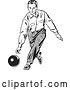 Vector Clip Art of Retro Guy Bowling by BestVector