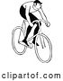 Vector Clip Art of Retro Guy Riding a Bicycle 2 by Prawny Vintage