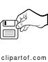 Vector Clip Art of Retro Hand Holding a Floppy Disk by Lal Perera