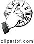 Vector Clip Art of Retro Hand Pointing to a Clock by Prawny Vintage