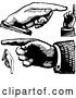 Vector Clip Art of Retro Hands Pointing in Different Directions by BestVector