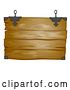 Vector Clip Art of Retro Hanging Rustic Wooden Sign by BNP Design Studio