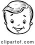 Vector Clip Art of Retro Happy Boy Face in by Picsburg