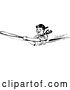 Vector Clip Art of Retro Happy Boy Swinging a Baseball Bat by Picsburg